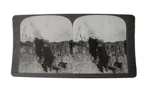 Primera Guerra Mundial Stereoview Un PUESTO HACIA ADELANTE DURANTE EL AVANCE EN WONCOURT C1918 Fotografía 3D - Imagen 1 de 4