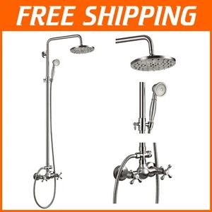 Soffione doccia a pioggia 8 pollici e combinazione doccia portatile - aggiornamento bagno elegante - Foto 1 di 11