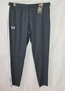 Under Armour Men's Sports Style Pique Track Pants Gray White Size XXL - Picture 1 of 4