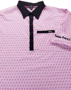 Trailer Park Golf Club Polo Shirt Men's 3XL Pink Performance Stretch Activewear - Picture 1 of 7