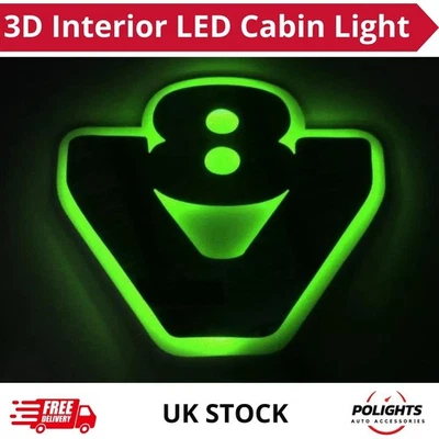 Luz de cabina LED 3D interior 24V luz verde letrero de neón V8 para todos... - Imagen 1 de 4