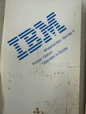 IBM Wheelwriter Serires II Manual - Image 1 of 2