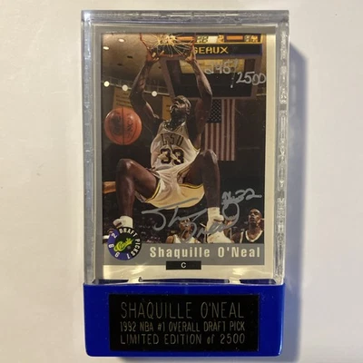 Tarjeta autografiada Shaquille O'Neal 1992 selecciones clásicas del draft #1 con certificado de autenticidad HOF Foto 1 de 4