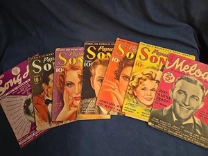 7 VTG Antique Sheet Music 1930's -1940s Popular Songs Hits Bing,Temple, Eddy - Picture 1 of 1