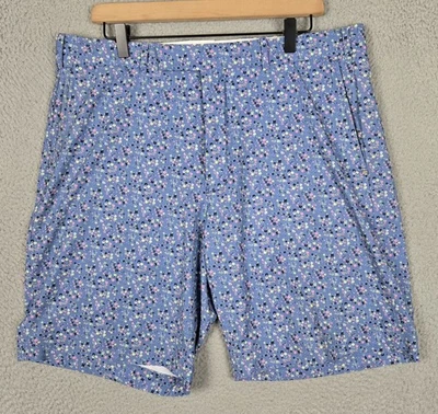 Shorts de golfe RLX Ralph Lauren ajuste clássico desempenho azul floral masculino tamanho 36" - Imagem 1 de 4