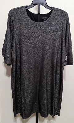 Karen Kane Women's Plus Metallic A-Line Dress Black-Gray Metallic Size 3X $168 - Image 1 of 4