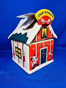 Disney Walt's Holiday Lodge Mickey Friends Holiday Christmas Cookie Jar - Picture 1 of 9