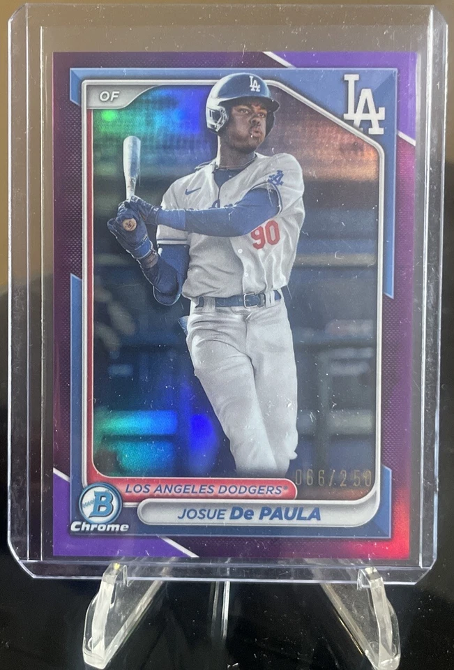 2024 Bowman - Josue De Paula -Chrome Prospects Purple Refractor /250 - Image 1 of 1
