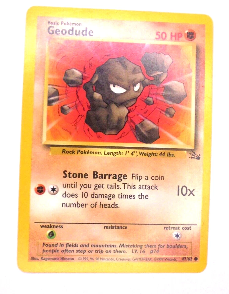POKEMON Karte  Geodude - 47/62 # mal anschauen - Bild 1 von 1