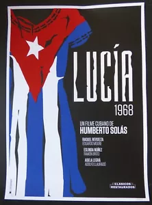 Póster de serigrafía cubano firmado por Lucía para famosa película cubana + proyecto de arte habanero - Imagen 1 de 4