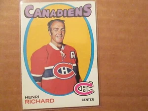1971-72 Topps Hockey Henri Richard Montreal canadienses - Imagen 1 de 1