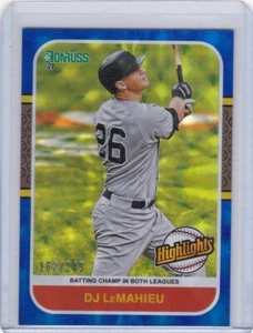 2021 Donruss #HI5 DJ LeMahieu Highlights Blue #162/249 - Picture 1 of 1