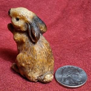 Brown Resin Adorable Little Curious Rabbit Bunny 2" tall Bucclae?