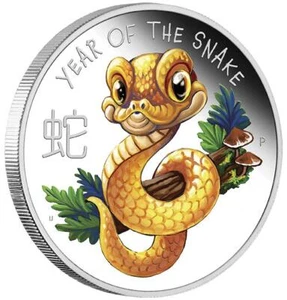 2025 Baby Snake 1/2oz Silver Proof Coloured Coin - Picture 1 of 5