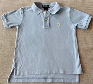 RALPH LAUREN BOYS Classic Solid Cotton Pique Knit Polo Shirt 4T 4 Yrs Sky Blue - Picture 1 of 4
