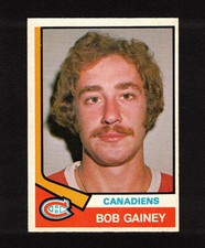 1974-75 BOB GAINEY #388 ROOKIE VG+ OPC ** Habs HALL OF FAME Star NHL Hockey Card