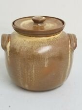 Vintage JB Cole NC Pottery Vessel & Lid Flour Jar SEAGROVE NORTH CAROLINA 