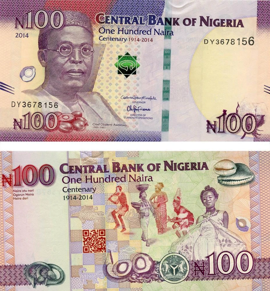 Nigeria 100 Naira 2014 UNC Commemorative 100 Years of Nigeria (P41) - Image 1 of 1