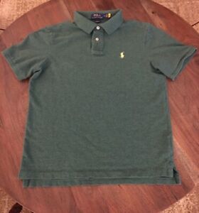 Polo Ralph Lauren Polo Shirt Adult Medium Classic Fit Green Short Sleeve Men
