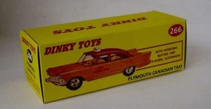 Taxi canadiense Repro Box Dinky Nr.266 Plymouth - Imagen 1 de 1