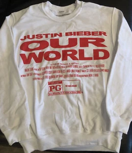 Justin Bieber Our World crewneck (Size S) Sweatshirt - Picture 1 of 3