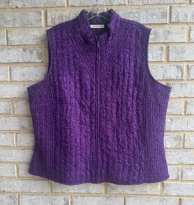 Coldwater Creek Puffer Vest Full Zip Front Sleeveless Women's Size 2X - Picture 1 of 8