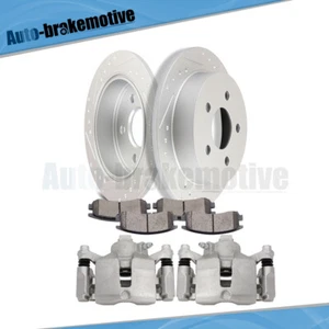 Rear Brake Caliper Ceramic Pad Slotted Rotor Kit For 2000-2005 Chevrolet Impala - Bild 1 von 3