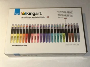 Kingart - 583-24 Pastel GEL STICK Set - Artist Pigment Crayons -24 Unique Colors - Picture 1 of 4