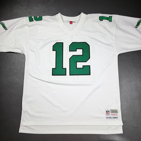 100% Authentic Randall Cunningham Mitchell Ness 1990 Eagles Legacy Jersey 52 2XL Cover