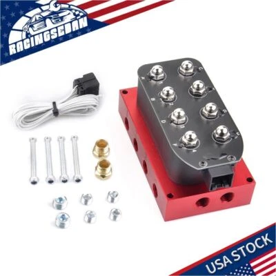 Auto Suspension Control 1/4"NPT 4-Corner Block Manifold Solenoid Valve 300PSI - Image 1 of 4