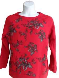 New Just My Size 1X Graphic 50/50 Blend Cozy Lighter Weight Sweatshirt Red - Picture 1 of 2