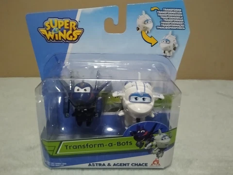 Super Wings: Astra & Agent Chace Transform-a-Bots 2" Action Figure EU720030F Cover