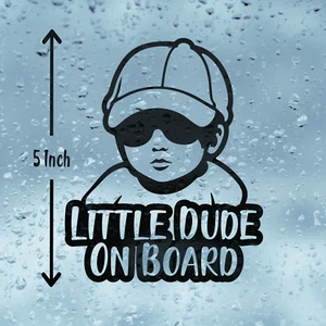 Little Dude On Board Vinyl Sticker, Car Sticker, Camper-van Sticker, Vinyl Decal - Picture 1 of 3