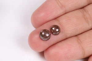 2 Piezas 1.56Cts Cabujón Suelto Natural Diamante Color Marrón Suelto Par de Diamantes D07 - Imagen 1 de 8