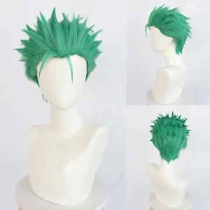 Peluca Roronoa Zoro Cosplay Verde Zoro Hombre Mujer Fiesta de Halloween - Imagen 1 de 5