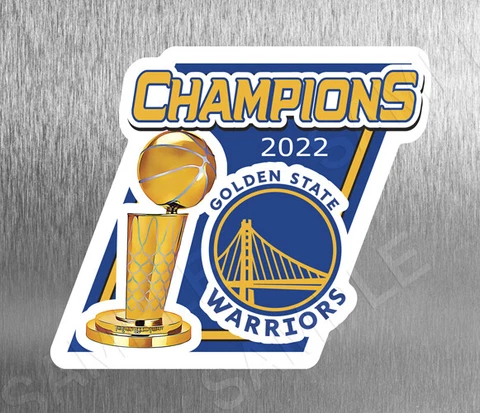 Champions Magnet Die Cut Golden State Warriors 2022 Basketball Frig Refrigerator Cover