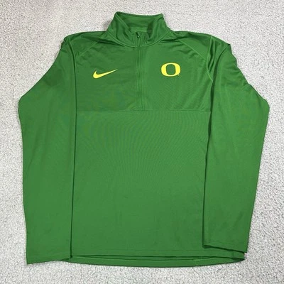 Jaqueta masculina Oregon Ducks média Nike 1/4 zíper pulôver futebol Dri-Fit - Imagem 1 de 4