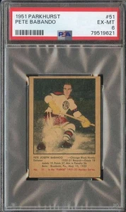 1951-52 PARKHURST #51 PETE BABANDO PSA 6 (RC) BLACKHAWKS *CC0061 - Picture 1 of 2