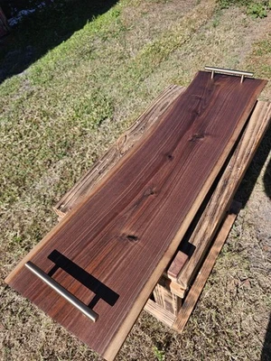9x34x1 Live Edge Walnut Serving/charcuterie Board - Image 1 of 2