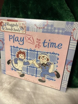 Raggedy Ann And Andy Play Time 24 Pieces Build Puzzle New In Sealed Box - Image 1 of 3