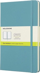 Moleskine Classic Notebook Hard Cover Large Plain/Blank Reef Blue 240 Pages - Picture 1 of 4