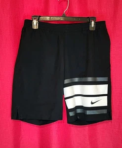 Nike Court Herren Tennisshorts Dri-FIT Gummibund schwarz weiß Größe Small - Bild 1 von 13