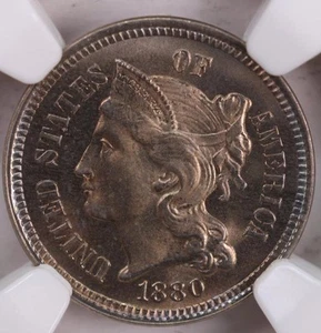 L880 3 Céntimos Níquel., "PROOF STRIKE"., NGC PF-67., Tienda #G3C001 - Imagen 1 de 3