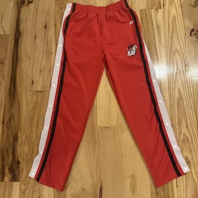 Georgia Bulldogs Russell Athletic Snap Tearaway Track Warmup Pants Red Mens M - Image 1 of 4