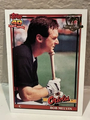 1991 Topps Desert Shield Bob Melvin #249 Baltimore Orioles NRMT B - Image 1 of 2
