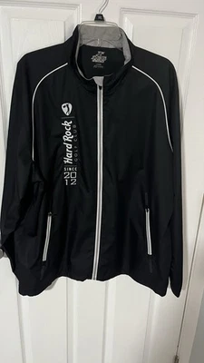 Hard Rock Golf Club Punta Cana Jacket Size L Black Full Zip - Image 1 of 4