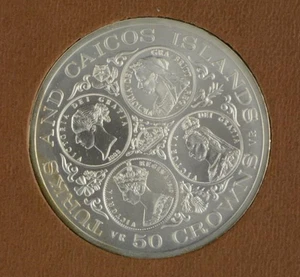 Turks and Caicos Islands - 1976 - 50 Crown Silver Coin - Victoria - Bild 1 von 4