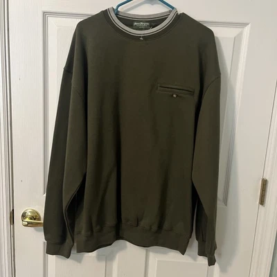 Men’s Norm Thompson Army Green Pullover Sweatshirt Size XL new no tags  - Image 1 of 4
