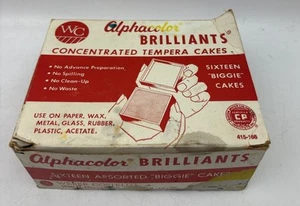 16 Vintage Alphacolor Brilliants Concentrated Tempera "Biggie" Cakes 415-166 - Picture 1 of 4