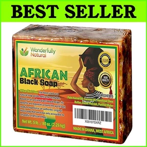 Natural Skincare Bar - 5 lb Organic Black Soap for Acne & Sensitive Skin Types - Picture 1 of 6